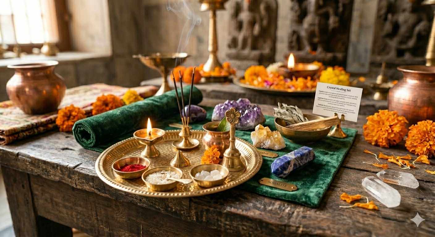 Brass Puja Thali Set